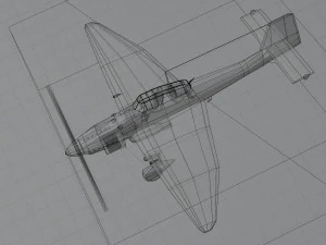 Bombardero Junkers Ju-87 Stuka lowpoly WW2 Modelo 3D