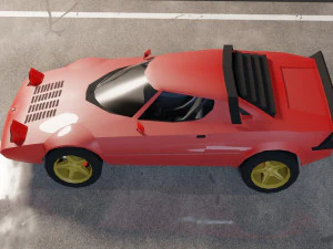 Lancia Stratos lowpoly car 3D Model