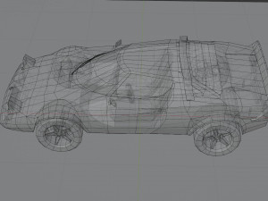 Lancia Stratos lowpoly car Modelo 3D