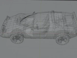 Lancia Stratos lowpoly car 3D Model