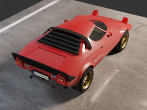 Lancia Stratos lowpoly car 3D Model