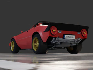 Lancia Stratos lowpoly car 3D Model