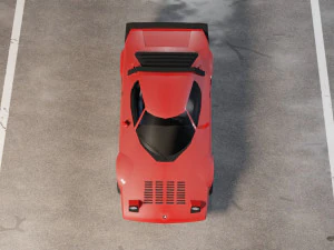 Lancia Stratos lowpoly car 3D Model