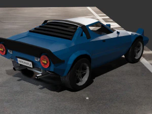 Lancia Stratos lowpoly car 3D Model