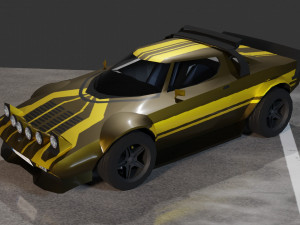 Lancia Stratos lowpoly car Modelo 3D