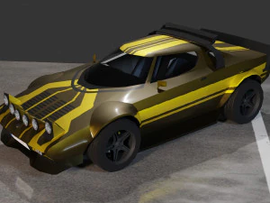 Lancia Stratos lowpoly car 3D Model
