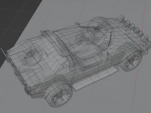 Lancia Stratos lowpoly car 3D Model