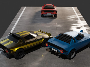 Lancia Stratos lowpoly car Modelo 3D