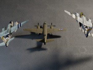 Martin B-26 Marauder lowpoly WW2 bomber Modello 3D