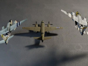 Martin B-26 Marauder lowpoly WW2 bomber 3D Model