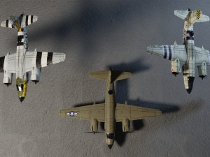 Martin B-26 Marauder lowpoly WW2 bomber Modello 3D