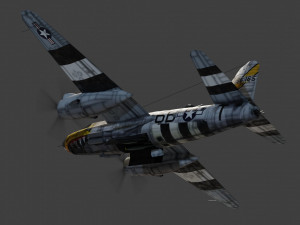 Martin B-26 Marauder lowpoly WW2 bomber Modello 3D