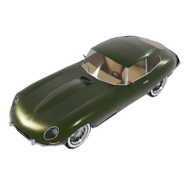 Jaguar E-Type 3D Model .c4d .max .obj .3ds .fbx .stl .blend 