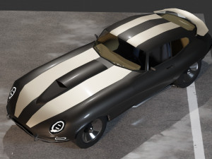 Jaguar E-Type 3D Model