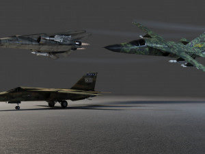 General Dynamics F-111 Aardvark jet fighter 3D Model