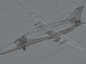 General Dynamics F-111 Aardvark jet fighter 3D Model