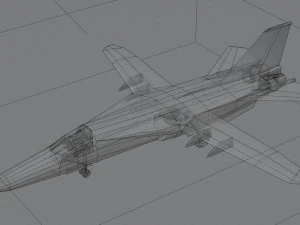 General Dynamics F-111 Aardvark jet fighter 3D Model