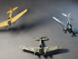 Heinkel He-111 lowpoly WW2 bomber 3D Model