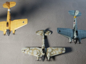 Heinkel He-111 lowpoly WW2 bomber 3D Model