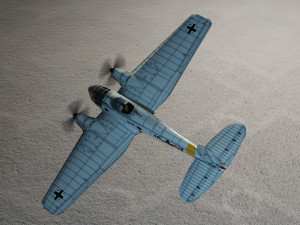 Heinkel He-111 lowpoly WW2 bomber 3D Model