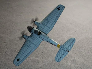 Heinkel He-111 lowpoly WW2 bomber 3D Model