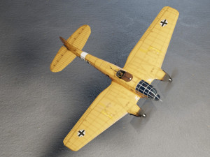 Heinkel He-111 lowpoly WW2 bomber 3D Model