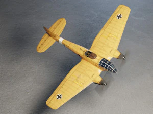 Heinkel He-111 lowpoly WW2 bomber 3D Model