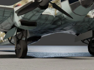 Heinkel He-111 lowpoly WW2 bomber 3D Model