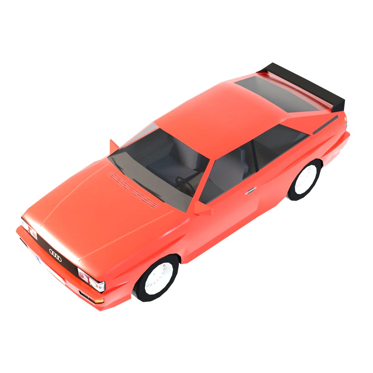Audi Quattro 3D Model .c4d .max .obj .3ds .fbx .stl .blend