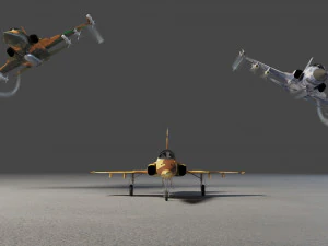 Myśliwiec lowpoly Northrop F-5 Tiger Model 3D
