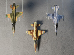 Northrop F-5 Tiger lowpoly jet fighter 3D Model