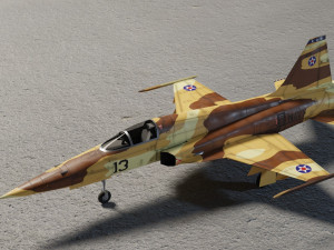 Northrop F-5 Tiger lowpoly jet fighter 3D Model