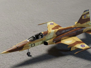 Myśliwiec lowpoly Northrop F-5 Tiger Model 3D