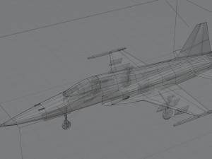 Northrop F-5 Tiger lowpoly jet fighter 3D Model