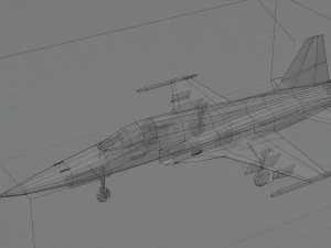 Myśliwiec lowpoly Northrop F-5 Tiger Model 3D