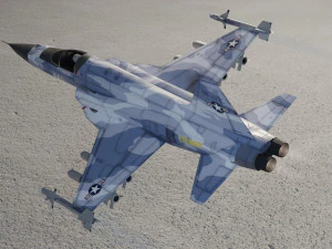 Myśliwiec lowpoly Northrop F-5 Tiger Model 3D