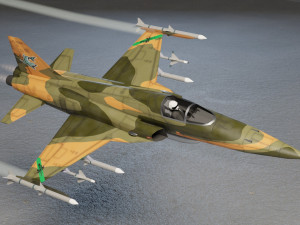 Northrop F-5 Tiger lowpoly jet fighter 3D Model