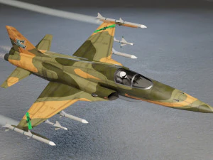 Myśliwiec lowpoly Northrop F-5 Tiger Model 3D