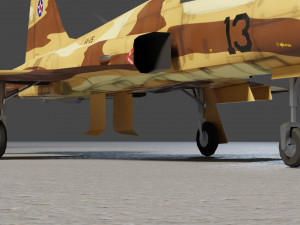 Northrop F-5 Tiger lowpoly jet fighter 3D Model
