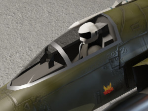 Northrop F-5 Tiger lowpoly jet fighter 3D Model