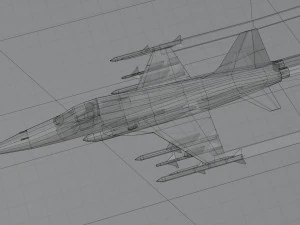 Myśliwiec lowpoly Northrop F-5 Tiger Model 3D