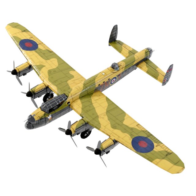 Avro Lancaster lowpoly WW2 bomber 3D Model in Bomber 3DExport