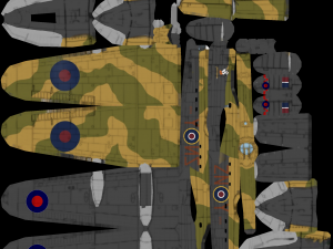 Avro Lancaster lowpoly WW2 bomber 3D Model