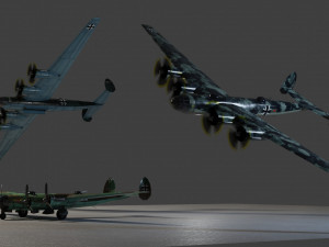 Messerschmitt ME-264 Amerika Bomber WW2 bomber Modelo 3D