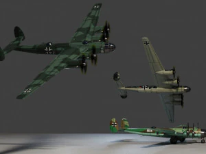 Messerschmitt ME-264 Amerika Bomber WW2 bomber 3D Model