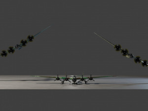 Messerschmitt ME-264 Amerika Bomber WW2 bomber Modelo 3D