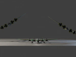 Messerschmitt ME-264 Amerika Bomber WW2 bomber 3D Model