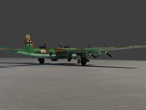 Messerschmitt ME-264 Amerika Bomber WW2 bomber Modelo 3D