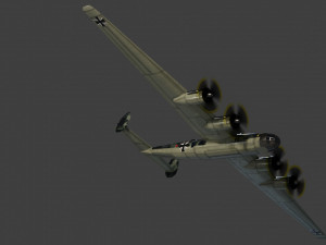 Messerschmitt ME-264 Amerika Bomber WW2 bomber Modelo 3D