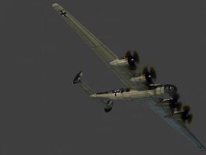 Messerschmitt ME-264 Amerika Bomber WW2 bomber 3D Model